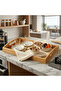 Bamboo Tray 33X23 cm Natural Wooden Serving Tray with Handles Breakfast Tea Coffee Presentation Tray - 2