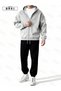 Unisex Large Size Hooded Zippered Tracksuit Set - 4