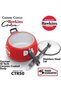 5Liters Contura Cermaic Coated Aluminium Pressure Cooker With Stainless Steel Lid, Red(CTR50), Red Red - 2
