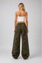 Women's Camouflage Patterned Baggy Jean Pants – High Waist Wide Leg Comfortable Fit Denim Trousers - 3