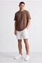 Men's Oversize Cut T-Shirt - Brown - 2