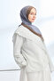 Elegant Harmony Frame Pattern Shawl - Sky Blue - 2