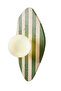 Espe Green Striped Travertine Marble Opal Glass Globe Wall Sconce G9 Bulb Included Modern Lamp with Button Switch - 6