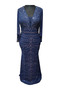 Ivy Sparkle V-Neck Stoned Fish Evening Dress - 2