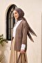 كارديجان قصير بنصف أكمام مخرم - بني - 3