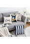 Double-Sided Suede Ciao and Cat Pattern with Glasses 4-Piece Throw Pillow Cover Set - Polka Dot and Striped Decorative Pillowcases - 4
