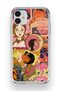 iPhone 11 Compatible Pop Art Drawing Collage Pattern Transparent Phone Case