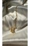 Women's Gold Color Stone Swan Model Steel Necklace - 2