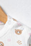 Baby Girl Pajama Set Patterned 100% Cotton Long Sleeve Top and Bottom Set - 3
