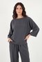 Tie-Up Detailed High Waist Comfortable Fit Loose Fit Suit Set 5862719 - 4