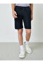 Teen Boys Solid Elastic Waist Denim Shorts