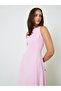 Pink Sleeveless Casual A-Line Maxi Dress - 2