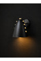 Nova Matte Black Movable Head Wall Sconce with G9 Lampholder and Antique Brass Detail - 2