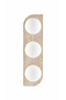 Tor Trio Travertine Marble Opal Glass Triple Wall Sconce G9 Bulb Included Modern Lamp - 5