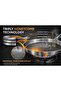 Kituware Triply Stainless Steel Non-Stick Honeycomb Dosa/Uttapa Tawa 29 cm Induction Friendly Cool Touch Riveted Handle - 6
