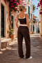 Women's United Strappy Double Crop Top and Bottom Set - 6