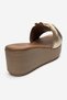 Jeff Gold Genuine Leather Bowknot Women's Wedge Heeled Slippers - 5