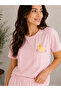 Mirano 3000 Women's Pajama Home Set with Short Sleeve Shorts and Cotton Duck Pattern - 2