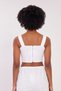 Women's off-the-shoulder blouse with tie detail - ecru - 4