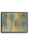 Gold Teal Pattern Islamic Wall Art | Framed Canvas Print with Gold Foil Embossed | Luxury Modern Decor for Living Room, Bedroom, Office & Gift - 2