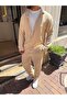 Summer Linen Wrinkled Fabric Long Sleeve Shirt 2-Piece Wrinkled Set