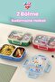 600 ml Leak-Proof Two-Compartment Stainless Steel Lunch Box New Generation Lunch Box with Fork and Spoon Ff7163 - 5
