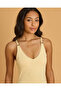 Women Yellow Sleeveless Unitard Swimsuit - 4