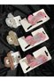 Figured Acetate Bone Hair Clip Set of 2 Teddy Bear and Pink Dog Hair Clips - 3