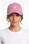 Letter m Powder Embroidered Washable Vintage Unisex Hat