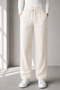 Women's 2-Piece Linen Relaxed Cut Lightweight Fabric Casual Pants - 2