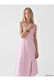 Esvab • Modern & Distinctive Square Collar Checkered Embroidered Slit Dress