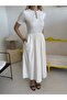 Ecru Lined Dress with Pockets - 2