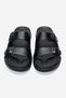 Men's genuine leather strapped slipper hz 251 black - 4