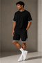 Premium Striped Men's Crew Neck Shorts T-Shirt Set 2-Piece Combination