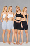 4 Pieces Mixed (Black,Gray) Combed Cotton 95% Cotton 5% Lycra Comfortable Above-Knee Shorts Leggings, Women's Short Leggings, Combed Cotton Leggings, Leggings, Soft Shorts Leggings, Summer Leggings, Cotton Leggings, Plus Size Leggings