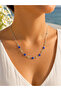 ✨   Daisy & Evil Eye Beaded Silver Color Summer Necklace |   Luck and Elegance Together - 2