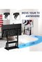 Mobile TV Stand, Rolling TV Stand, Mobile TV Cart with Wheels for 32-70 Inch TV, Portable TV Stand with Shelf, Height Adjustable, Holds up to 40KG, Ideal for Conference, Commercial & Home Us - 4