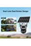 2 Pcs 8MP Dual Lens 360° 4G Solar CCTV Camera Outdoor – Full-Color Night Vision, PIR Motion & AI Human Detection, 2-Way Audio, Waterproof PTZ Security Cam - 4