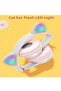 Kids LED Glow Headphones with Microphone, TF Card Support, Foldable Bluetooth & Wired Stereo Headset – Gray - 3