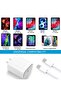 20W USB C Fast Charger for iPad Pro 12.9/11 in 2021/2020/2018, iPad Air 4th/5th Generation 10.9", iPad Mini 6th Generation, iPad Charger Fast Charging Wall Charger Block with 6.6FT USB C to - 3