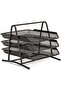 Hi-Range Desk Deposit Tray 3 Layer A4 Metal tray Office Desk Organiser Paper office Mesh Document Basket File Paper Tray Letter Organiser Holder