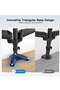 3-Monitor Mount for 17-32 Inch Screens | Height Adjustable Monitor Arm | Supports Up to 8 kg per Arm | Sleek Black Design - 5