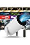 Smart Projector 4K with Android OS, WiFi 6 & Bluetooth 5.2 – 180° Rotating Stand