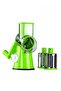 Table Top Drum Grater in Green/Silver/White - Perfect for Grating Cheese, Vegetables, and More with Ease