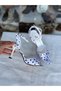 Satin Polka Dot Patterned Women's Heeled Shoes - 2
