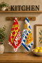 Pizza Amore Spaghetti Regret Italian Cuisine Patterned Modern Mediterranean 2-Piece Kitchen Towel Set 35X55 - 4