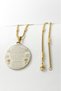 Gold Color Inshirah and Special Design Hilye-I Şerif Written Double Sided 60 cm Rod Thick Doc Chain Stainless Steel Necklace - 7