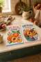 Peach Please Orchard Market Peach Fruit Pattern Retro Modern Stylish 2-Piece Kitchen Towel Set 35X55 - 6