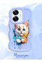 Realme C55 Compatible Case Camera Protector Blue Silicone Couple Phone Case Cat Pattern - 2
