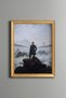 Traveler Above the Sea of Fog - Vintage Patterned Painting - Fine Model